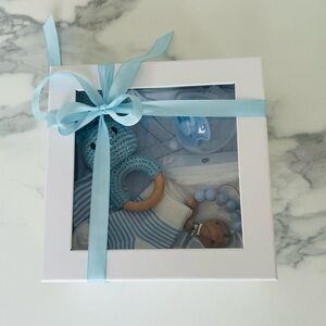 Baby Gift Set with Blue Accents